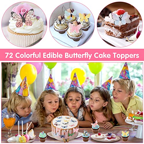 Farfalla Cupcake Topper, 72 pezzi Farfalla Torta