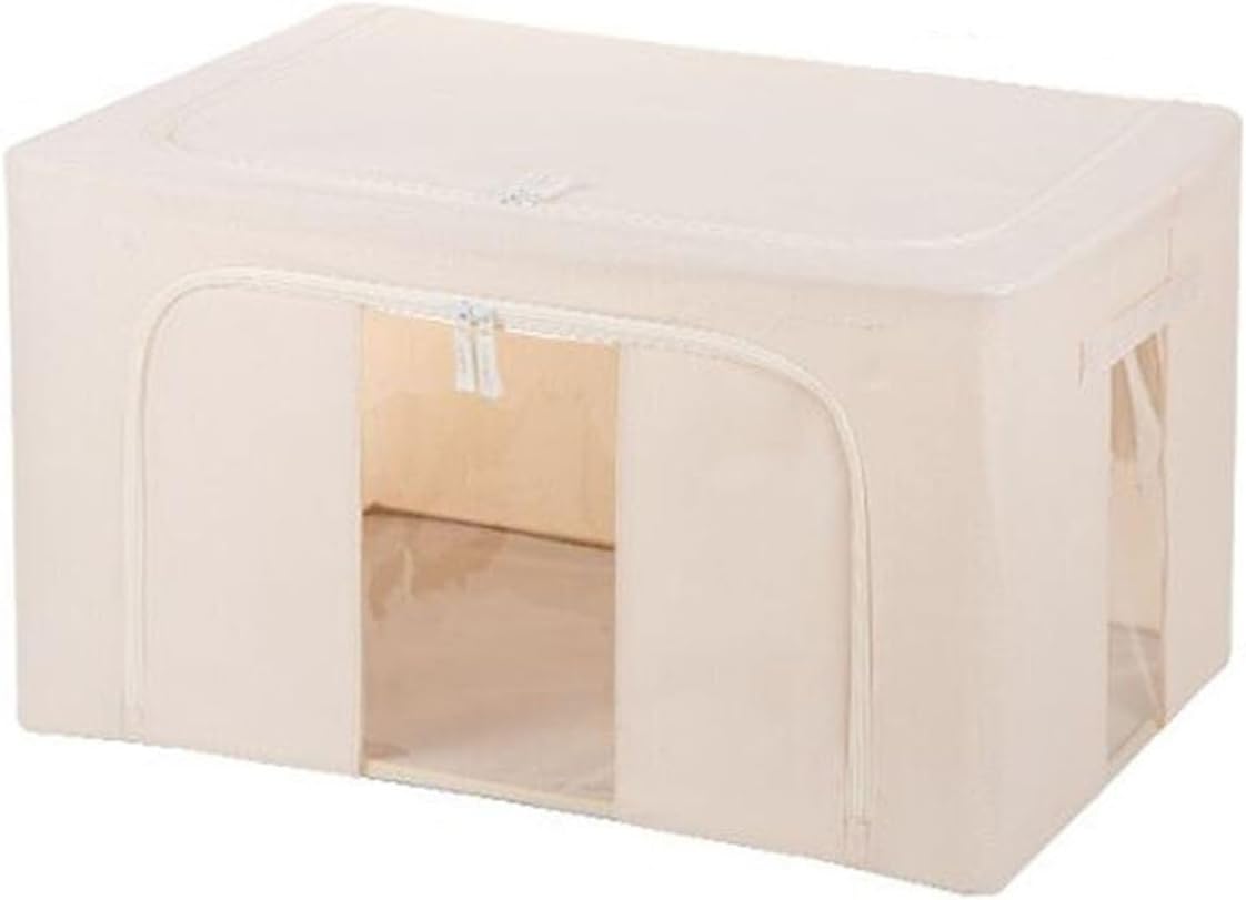 Stackable Storage Bins, Clothing Storage Boxes with Metal Frame, Foldable Oxford Fabric Clothes Organizer Bags for Household(24L)