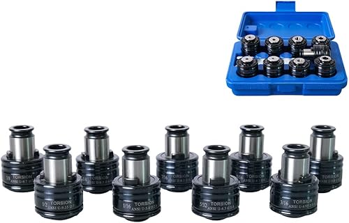 US STOCK GT12 ANSI Tapping Collets aplicables para máquina de roscado eléctrica M16R 9 piezas 1/4 '' 5/16 '' 8,5/32 '' 0-6 '' 10,3/16 '' 12,7/32 ''