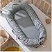 CooCooBaby Infant Lounger, Baby Nest Cover for Baby Girls & Boys, Newborn Essentials for Baby 0-18 Months, 100% Cotton Breathable (Slate_Gray)
