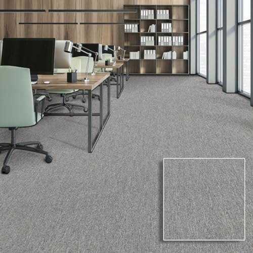 UXPRIN タイルカーペット 事務所カーペット タイルマット 置くだけ 業務用pvcフロアマット 【50×50cm 100枚】厚手5mm 大判 滑り止め ずれ防止 耐久性 防音 難燃性 磨耗に耐え タイルマット カット可能 接着剤不要 防臭 抗菌 PVC