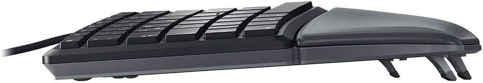 Cherry Ergo KC 4500 Keyboard - Cable Connectivity - USB Interface - 109 Key - English (US) - QWERTY Layout - Computer - Windows - Black