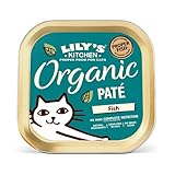 Lily's Kitchen Nass Katzenfutter Bio-Paté für ausgewachsene Katzen 19 Schalen (19x85g) Fisch