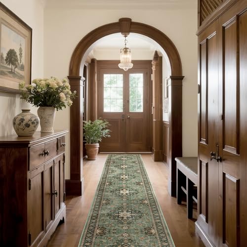 Brevonox Runner Rug Washable 2x10: Non-Slip Long Runners for Hallway