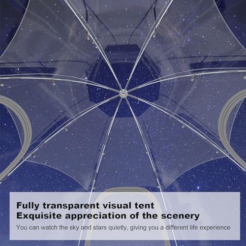 Opblaasbare Koepel Bubble Tent, 12,5'x 12,5' Transparant, 8-10 Personen, Draagbare Reistent Voor Binnenplaats en Tuinhuisjes, Weer- en Koudbestendig - Afbeelding 5