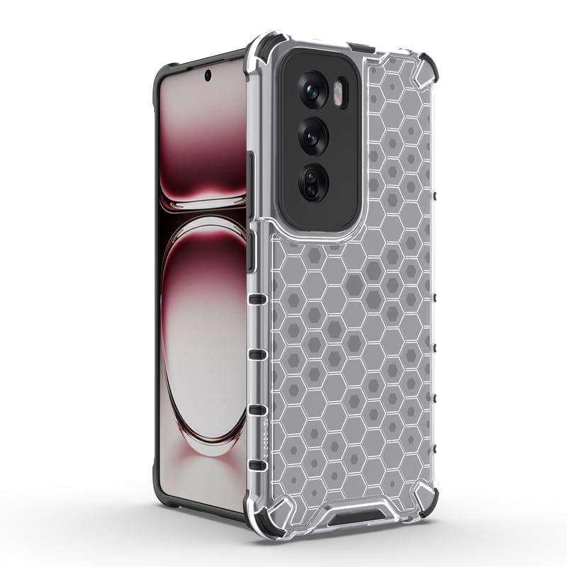Image of Hard PC Back Case Cover for Oppo Reno 12 5G Anti Slip Ultra Thin Shockproof Reinforced Corners (Polycarbonate|Clear)