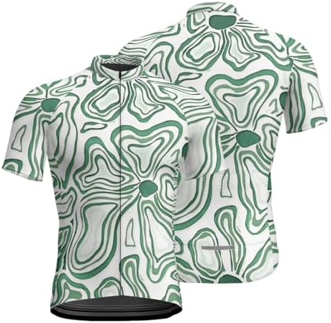 Mateju Maillot Cyclisme Hommes, Gris Tenue Cycliste Respirant Homme