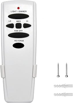 Hampton Bay Ceiling Fan Remote Control-3-Speed,Light Dimmer,Reverse Button | Replacement for UC7078T, CHQ7078T, L3H2003FANHD, HD5, HD6 Models