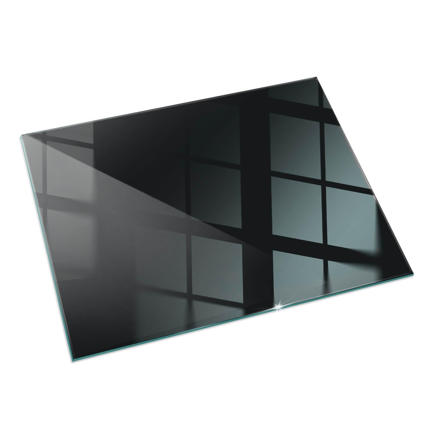 Funkenschutzplatte für Kamin 120x80 cm Elegantes Design Stilvollem Motiv Hartglas Glasboden Dekorative Glasbodenplatte Rechteckige Schutzplatte Hitzeschutz - Farbe Dunkler Graphit