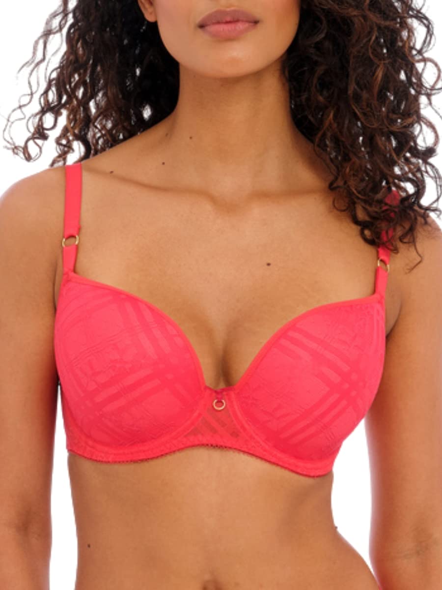 Freya Women's Red Fatale Moulded Plunge T-Shirt Bra In 38Dd