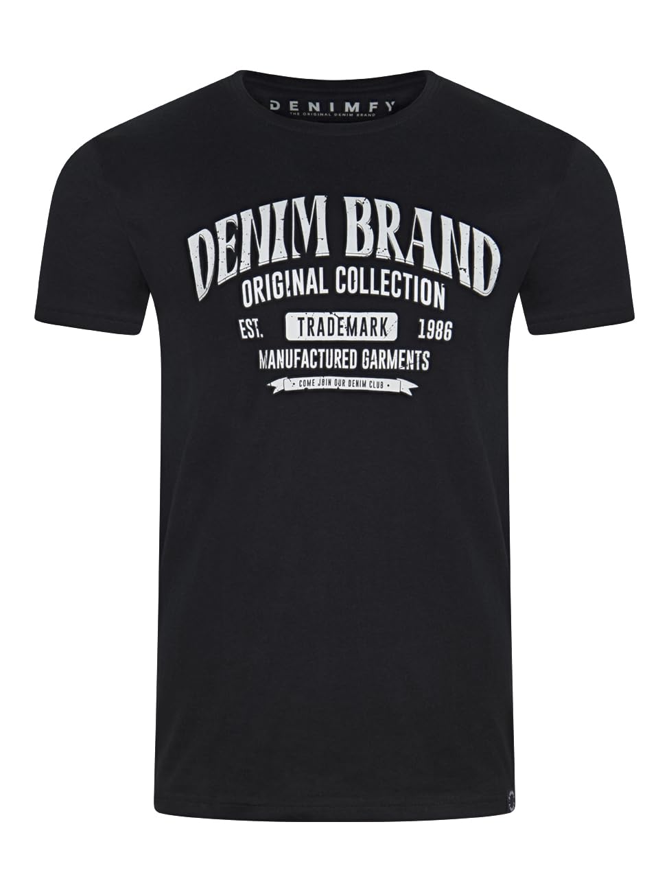 DENIMFY DFNuri - Maglietta da uomo in cotone, vestibilità normale, confezione da 4 pezzi, scollo rotondo, a maniche corte, estive, con logo stampato nero, bianco, blu, verde, rosso, grigio, S, M, L