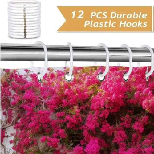 Rideau de douche imperméable 100x180 avec 12 crochets inclus - 5