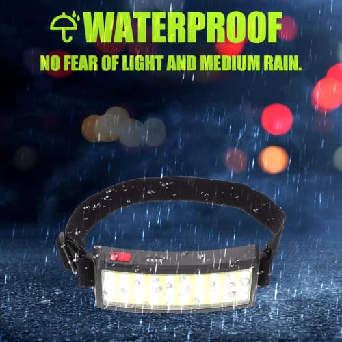 Linterna Frontal LED Recargable VICASKY Resistente a Golpes y Ligera para Camping 5