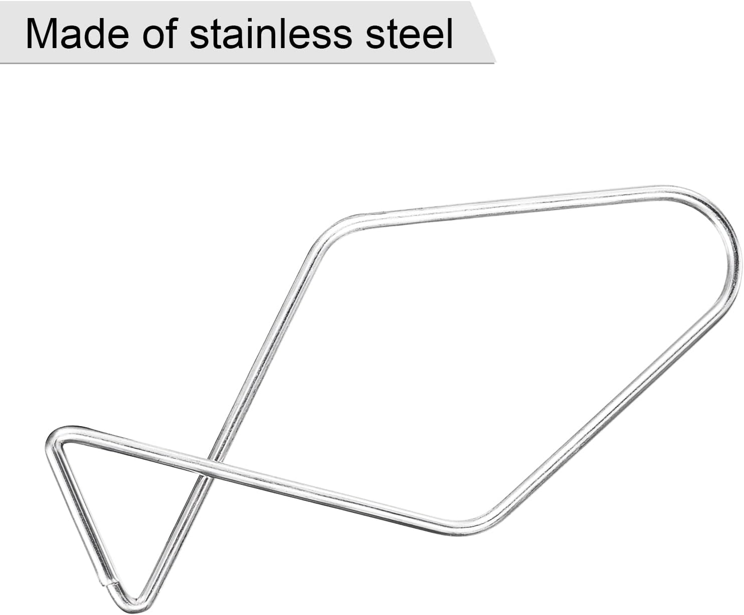 MECCANIXITY Ceiling Hooks Clips Stainless Steel Hangers 2.5 x 1.1 x 0.6 Inch for Home Office Classroom (Silver Finish, Pack of 20)