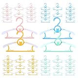 40 Pack Baby Hangers for Closet Plastic Kids Hangers Clothes Space Saving Hangers Non Slip Extendabl