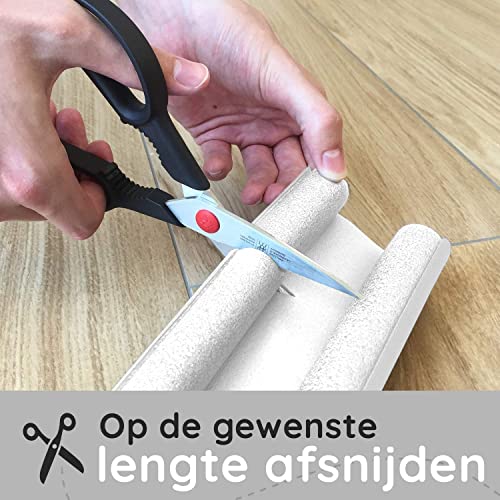 Meisterfaktur tochtwering voor deuren - Voor alle deuren - Ideale deur tochtwering voor een effectieve afdichting tegen tocht, geluid & kou (6 stuks (wit)) - Image 4