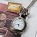Onwon Vintage Drink Me Pocket Watch Necklace Quartz Watch Alice in Wonderland Rabbit
