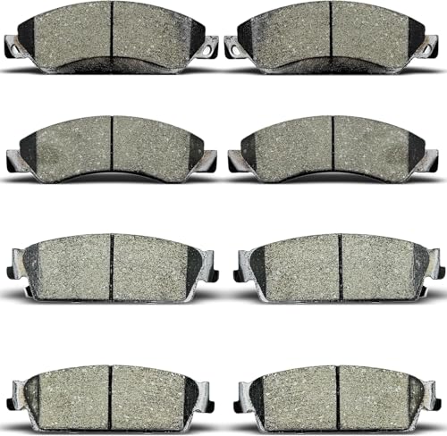 8pcs Front Rear Ceramic Brake Pads Fit For Cadillac Escalade ESV/EXT,For Chevy Avalanche/Silverado...