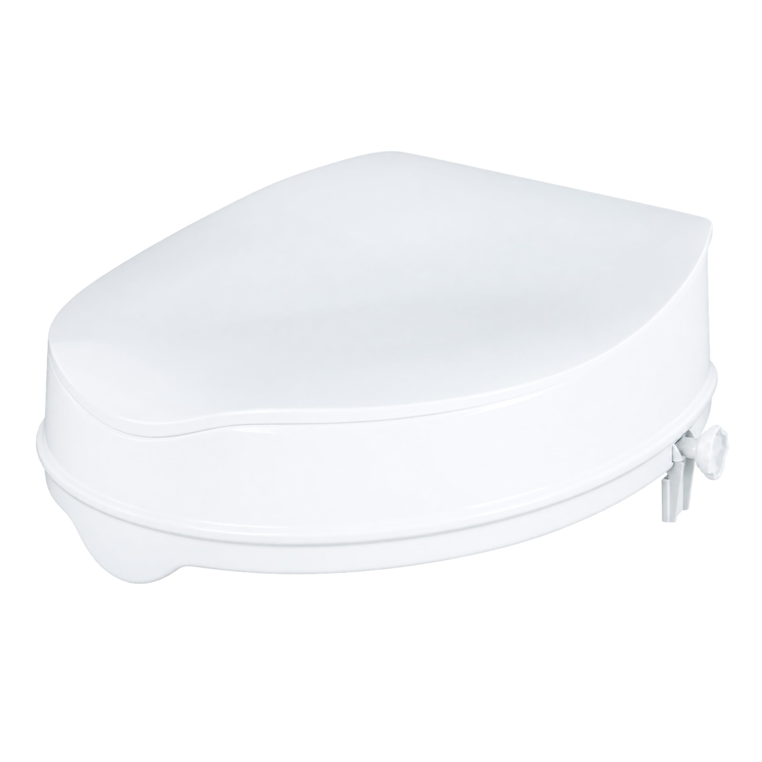 Homecraft Savanah Raised Toilet Seat with Lid, 4" High, Adjustable Fit