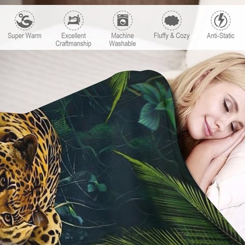 Couverture léopard chaude et moelleuse idéale pour vos soirées cocooning - 4