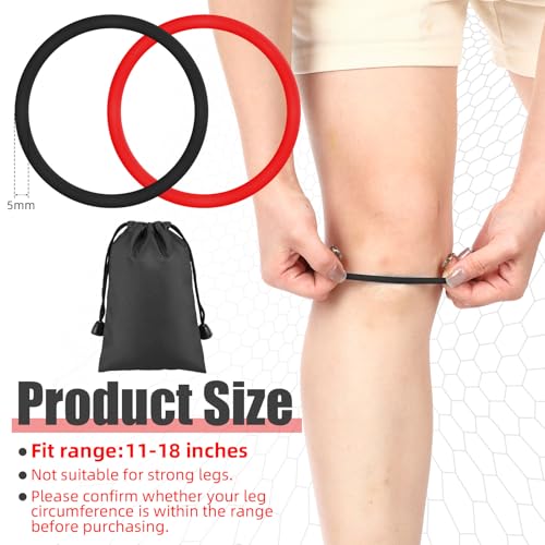 Image of Foilswirl Silicone Patella Knee Band for Basketball Patella Tendon Support Knee Pain Running Tendon Brace Support Strap(4,Black and Red,M)
