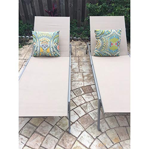 Ostrich Princeton Chaise Lounge Reading Tanning Lawn Chair, Outdoor Furniture for Pool, Beach, Patio, Backyard, and Deck, Tan/Taupe, 2 Pack - Thumbnail 5