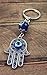 Nazareth Store Evil Eye Silver Hamsa Keychain Hand Fatima Protection Charm Key holder Good Luck Keychain - Amulet