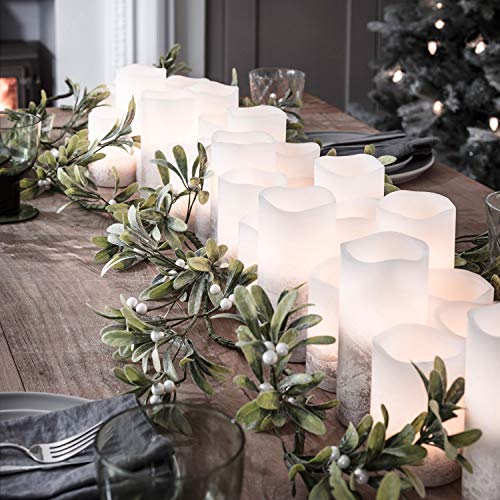 Lights4fun - Set di 3 Candele Pilastro/Cilindriche...