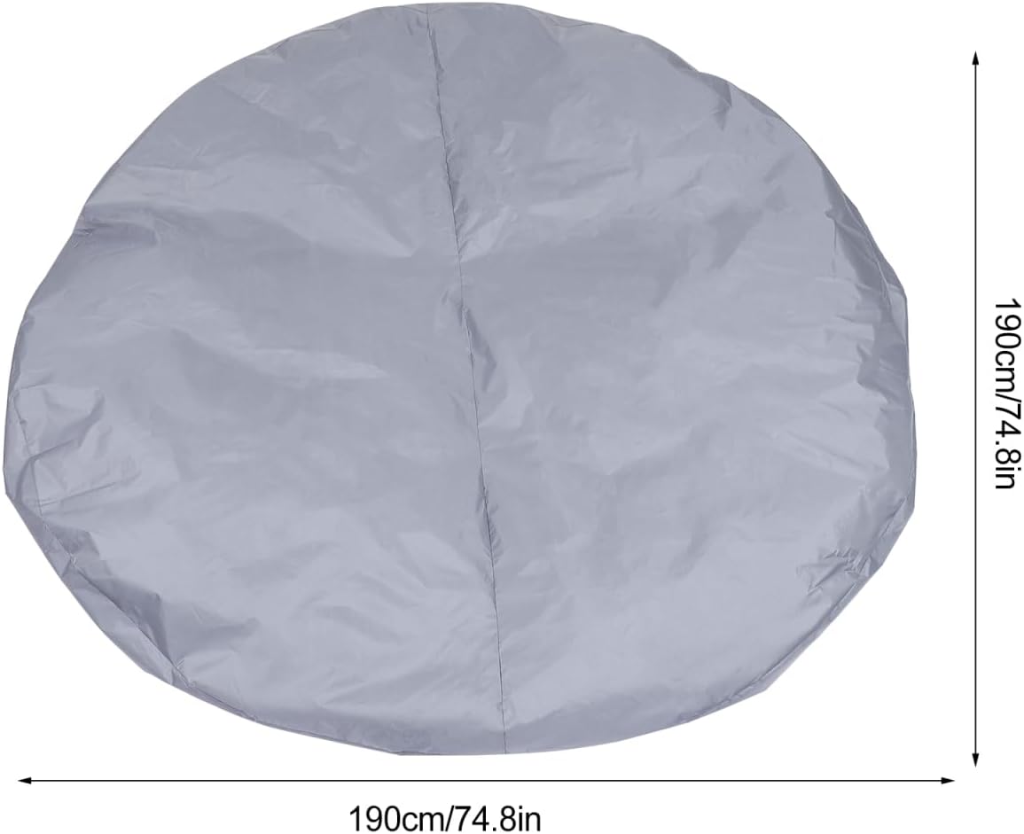 Round Hot Tub Cover 6ft Round Pool Cover Inflatable Hot Tub Covers Replacement Solar Spa Cover Protector, Reduce Water Evaporation, Grey, 74.80 X 11.81 Inches