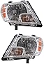 Evan-Fischer Headlight Set of 2 Compatible with 2009-2021 Nissan Frontier Driver and Passenger Side