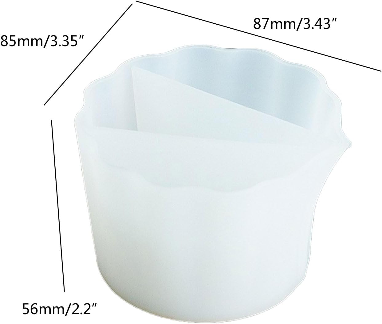 Split Cup For Paint Pouring Reusable Fluid Art Silicone Pouring With Divider For Acrylic Paint Resin Professional Jewelry Making Equipment