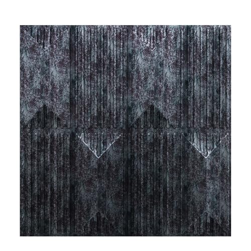 Image of Kayra Decor 3D PVC Wall Panel Artisian Design Thunder Black Color 19.7 inch x 19.7 inch (Pack of 12) - Covers 32.34 Sq. Ft.