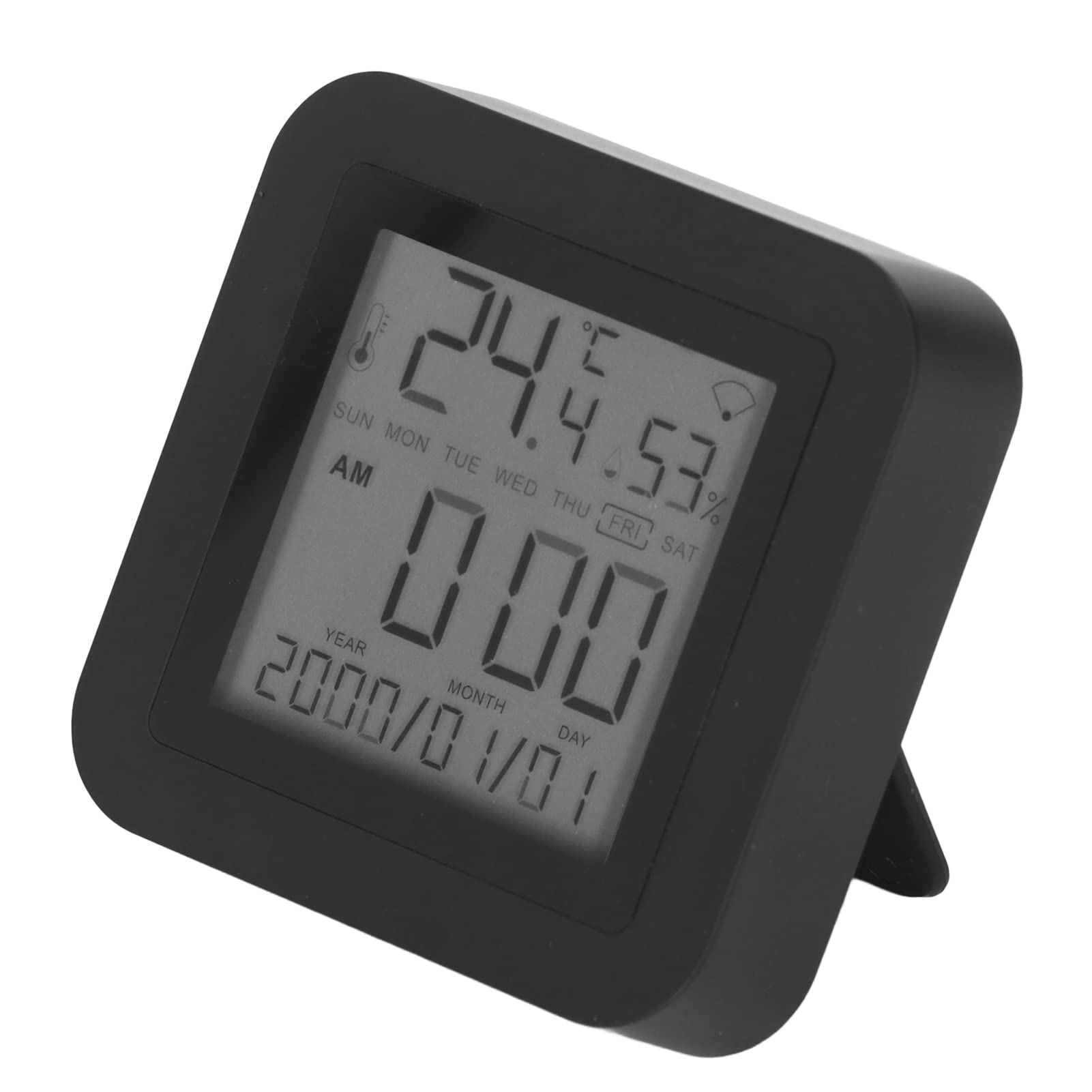 Termómetro higrómetro inteligente WIFI con control remoto por infrarrojos y pantalla LCD, medidor de temperatura y humedad compatible con Smart Life y Tuya APP, DC 5V, 2.4GHz WIFI