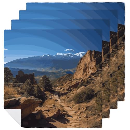 Servilletas de Tela Pikes Peak Colorado 4 uds miniatura 1