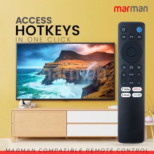 Image of marman Compatible with Mi Redmi Fire Tv Remote Control L32R8-FVIN L43R8-FVIN Models Original Suitable for HD Ready LED Smart Android Television Without Voice Command and Google Assistant