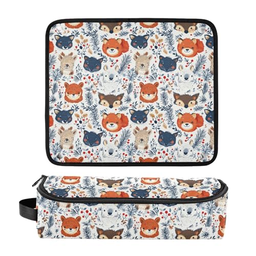 Bolsa de viaje para herramientas de cabello resistentes al calor con diseño navideño de mármol, para planchas, rizadores y accesorios de cuidado del cabello miniatura 3
