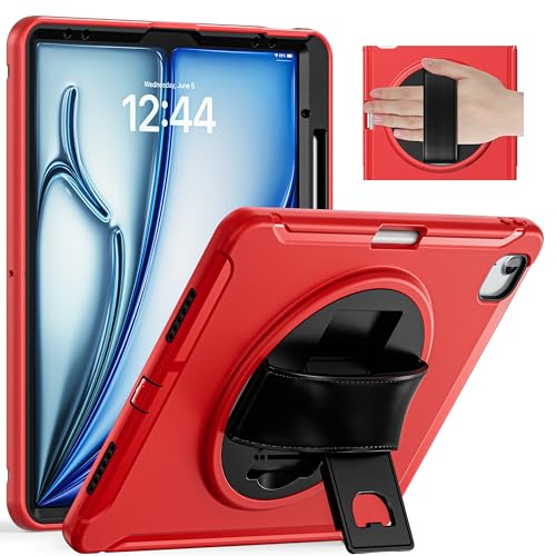 Coque iPad Air 5 antichoc rouge pour voyager et travailler en sécurité