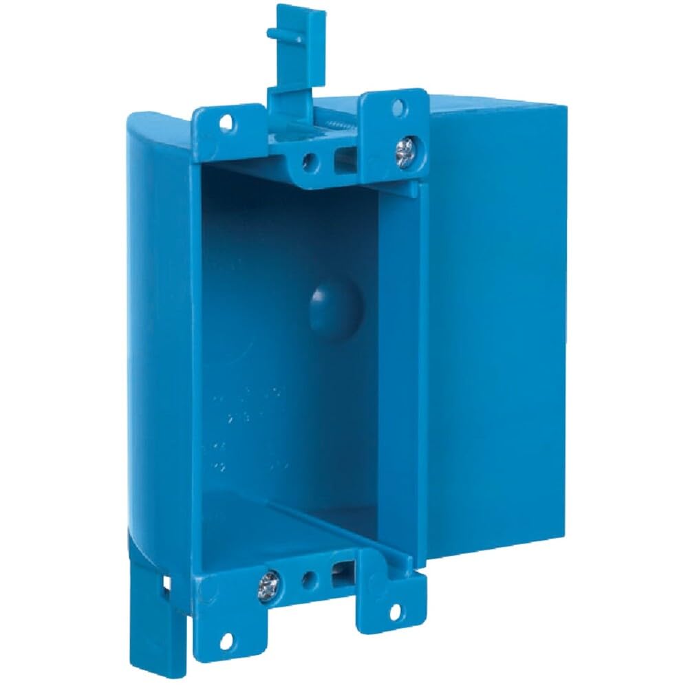 Carlon B117RSW Work Outlet Box, 1 Gang, 3.64-Inch Length by 4.07-Inch Width by 2-Inch Depth, Blue by Thomas & Betts