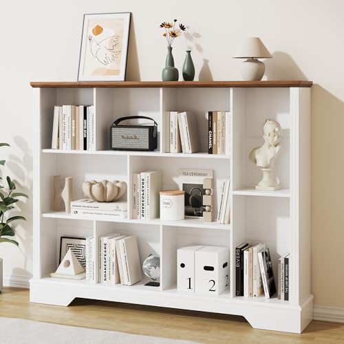10-Cube Modern Wooden Storage Bookcase