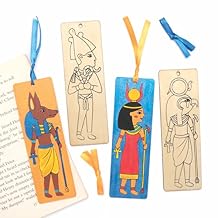 Baker Ross AT853 Egyptian Wooden Bookmarks - Pack of 8, Make Your Own Book Marker for Creative Arts and Crafts Projects, and Learning to Read or World Book Day Activities