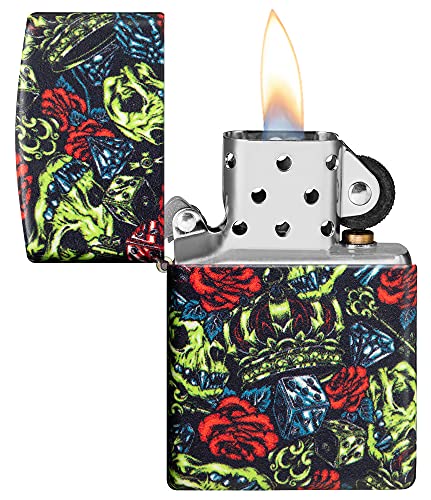 Encendedor Zippo Skull Crown Fosforescente miniatura 4
