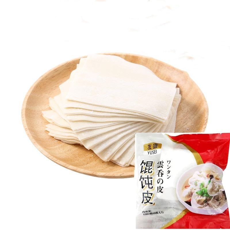 Amazon | 雲呑皮 友盛 ワンタン皮 320g(約45枚) 業務用 餃子の皮 中華料理人気商品 中国名物 | ノーブランド品 | 冷凍生地 通販