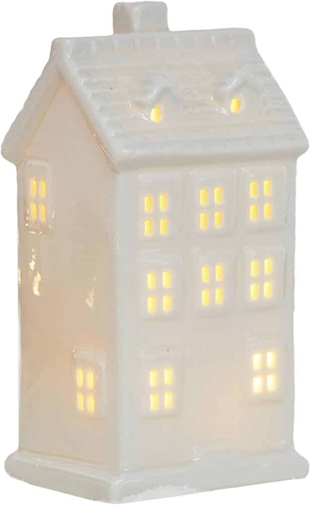 Amazon.co.jp: セラミッククリスマスビレッジ LEDライト付きホワイト