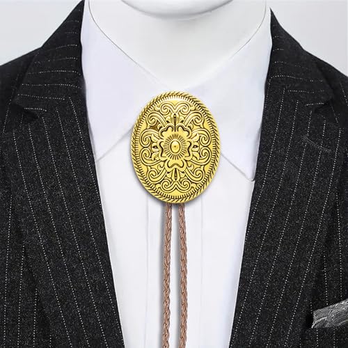 Image of Jeilwiy Bolo Tie for Men, Western Bolero Tie Cowboy Ties Native American Cowgirl Bolo Tie Accessories for Men Women