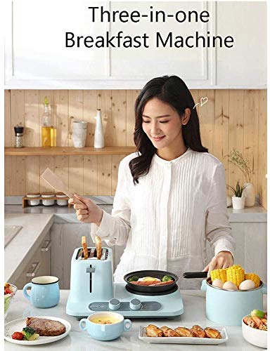 ZJN-JN Brotbackautomaten Mini 2-Scheiben Toaster- 3-in-1 Edelstahl-Frühstück-Maschine, Multi-Funktions-Omelette… – Bild 8