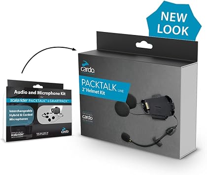 Cardo Packtalk Audio & Microphone Kit (Single Pack) - Will Not Fit Packtalk Edge, Pro, Neo or Edge ORV Models
