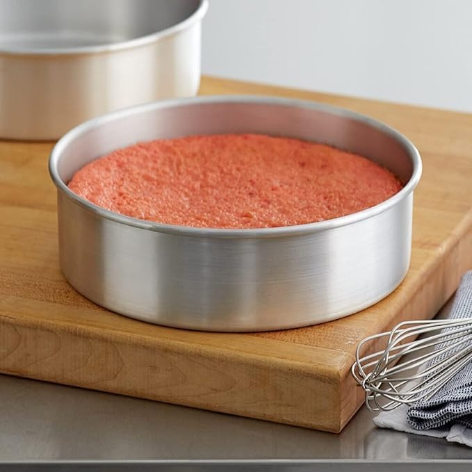 Aluminum Round Cake Pan 12” x 4” – Smooth-Sided Layer Cake Pan for Baking Decorating & Stacking – Commercial Grade Professional Bakeware