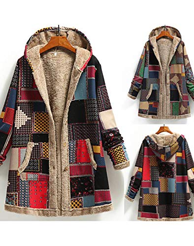 Women Fleece Jackets Casual Fluffy Outwear Coat Hooded Fuzzy Plush Parkas2