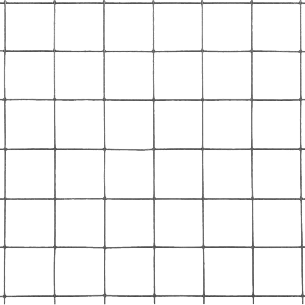 Maschendraht Grau 25x1 m, PVC-beschichteter Drahtzaun mit 19x19 mm Maschenweite, robustes Drahtgeflecht für Hühnergehege, Kleintiergehege und Pflanzen-Schutzgitter