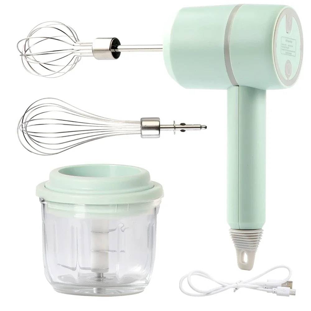 Mann Mart‚Electric Hand Mixer for Baking & Cooking - Powerful Portable Blender, Milk Frother & Egg Beater Kitchen Tool Set-image-3
